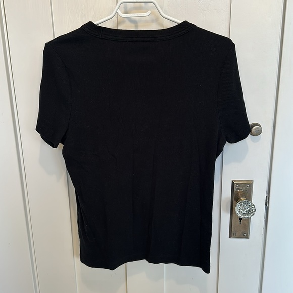 Black Banana Republic Ribbed T Shirt - Picture 2 of 3